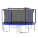 Unbranded 14 ft. Outdoor Trampoline with Safety Enclosure Net for Kids