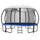 fiziti 12ft. Outdoor Recreational Trampoline With Basketball Hoop, Safety Enclosure, Sprinkler, Lights, Socks and Wind Stakes