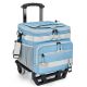 MOEPISY Collapsible 17.7 qt. Leak-Proof Insulated Rolling Soft-Side Cooler with Wheels for Beach, Picnic, Shopping-Light Blue