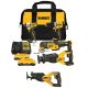 DEWALT 20V MAX Lithium-Ion Cordless 4-Tool Combo Kit and Brushless Reciprocating Saw with (2) 4 Ah Batteries and Charger