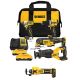 DEWALT 20V MAX Lithium-Ion Cordless 4-Tool Combo Kit and Cordless Rotary Drywall Cut-Out Tool with (2) 4 Ah Batteries & Charger