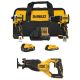 DEWALT ATOMIC 20-Volt Lithium-Ion Cordless 2-Tool Combo Kit and Brushless Recip Saw wi/ 5.0 Ah and 2.0 Ah Batteries and Charger