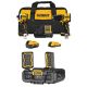 DEWALT ATOMIC 20V Lithium-Ion Cordless 2-Tool Combo Kit and Cordless LED Work Light with 5 Ah and 2 Ah Batteries and Charger