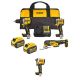 DEWALT 20V MAX Lithium-Ion Cordless 3-Tool Combo Kit and 1/2 in. Impact Wrench with (2) Flexvolt 6.0 Ah Batteries and Charger