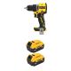 DEWALT ATOMIC 20-Volt MAX Lithium-Ion Brushless Cordless 1/2 in. Drill Driver with (2) 20-Volt MAX 5. 0Ah Battery Pack