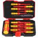 Yichuhaoxi 1000-Volt Insulated Screwdriver Set 13 Bit Red Electrical Hand Tool Kit VDE GS Certified Magnetic Tips 13-Piece