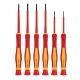 Yichuhaoxi 1000-Volt Insulated Mini Screwdriver Set 6-Piece Precision Magnetic Tip Slotted Phillips Non-Slip Handle Red