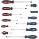 YICHUHAOXI Magnetic Screwdriver Set 12 Piece Black Tips Ergonomic Handle High Torque Go-Thru Steel Blades Paper Box