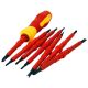 Yichuhaoxi 8 in1 4 in. Shank 8 Bit Red Insulated Screwdriver Set Ergonomic Handle Magnetized Tips Durable 8-Piece