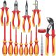 YICHUHAOXI 1000V Insulated 14-Piece Electrician Hand Tool Set with Pliers, Screwdrivers, Tester, Ergonomic Handles, Bag Included