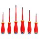YICHUHAOXI 1000V VDE Insulated Screwdriver Set 3-Pozidriv 3-Flathead S2 Magnetic Tips Tri-Material Grip 6-Piece Electrician Kit