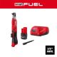Milwaukee M12 FUEL 12V Lithium-Ion Compact 3/8 in. Cordless Ratchet Kit with Battery, Charger and Bag