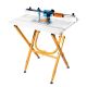 POWERTEC 24 in. x 32 in. Steel Folding Work Stand with Router Tabletop, Aluminum Insert Plate and Router Table Fence System