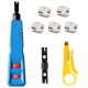 Yichuhaoxi 5-Piece Professional Network Wire Stripper Tool Kit Cat6 RJ45 Keystone Jack 110 BK Blade Adjustable