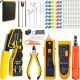 YICHUHAOXI 104-Piece Network Crimp Tool Kit RJ45 RJ11 RJ12 Cat5 Cat5e Cat6 Pass Through Connectors Tester Cutter Orange