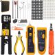 YICHUHAOXI 104-Piece Professional Network Repair Tool Kit Crimping Set with Tester Stripper Punch Down Cutter LAN Ethernet