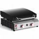 GASONE Portable Propane Grill in Stainless Steel with Black Lid and Pre Seasoned Griddle
