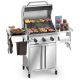 R.W.FLAME 3 Burner Portable Propane Gas Grill in Stainless Steel
