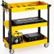 LITEKON 29 in. 300 lbs. Tool Storage Tool Cart on Wheels Yellow