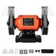 SKYSHALO Bench Grinder, 6 in. Single Speed Bench Grinder, 3450RPM High-Speed Table Grinders with 450W 3.8A Induction Motor