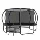 Runesay 14 ft. Black Outdoor Recreational Trampoline with Ladder, Anti Rust Coating, Enclosure