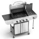 R.W.FLAME 4-Burner Propane Gas Grill with Side Burner Portable Stainless Steel BBQ Outdoor Stovetop, 42,000 BTU