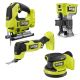 RYOBI ONE+ HP 18V Brushless Cordless 4-Tool Combo Kit with Router, Sander, Multi-Tool, and Jig Saw (Tools Only)