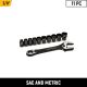GEARWRENCH 3/8 in. Drive Pass-Thru Adjustable Wrench Set (11-Piece)