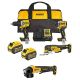 DEWALT 20V MAX Lithium-Ion Cordless 3-Tool Combo Kit and 4.5 in. Angle Grinder with (2) FLEXVOLT 6.0 Ah Batteries and Charger
