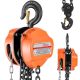 SKYSHALO 2 Ton Hand Chain Hoist, 4400 lbs. Capacity, Manual Chain Block with G80 Chain, 20 ft. Lifting Height, Heavy Duty, Orange
