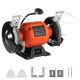 SKYSHALO Bench Grinder, 6-in. Single Speed Bench Grinder, 3450RPM High-Speed Table Grinders with 250W 2. 1A Induction Motor