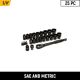 GEARWRENCH 3/8 in Drive Pass-Thru Ratchet and Socket Set (25-Piece)