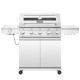 Royal Gourmet 5-Burner Gas Grill With Infrared Side Burner, Visible Upper Cover, Bilateral Stainless Steel Side Shelf With Hook,Silver