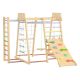 LUKVIZO Upgraded 9-in-1 Jungle Gym Swing Set with Slide, Monkey Bars, Upright Ladder, Climbing Net, Rope Ladder, and Rainbow