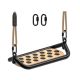 Unbranded Wooden Swing Set with Steel Frame for Outdoor Use, Includes Adjustable Rope and Non-Slip Seat, 500 LB Capacity