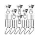 LUKVIZO Stainless Steel Swing Hangers for Indoor and Outdoor Use with Hook Screw Bolt Washer 360-Swivel, 2000 lb Capacity