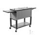 SKYSHALO 80 qt. Rolling Ice Chest, Holds up to 50-Bottles / 110-Cans, Portable Patio Party Bar Drink Cooler Cart, Bottom Shelf