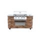 Duro 6-Burner 58 in. Culture Island Convertible Stainless Steel Brick Look Gas Grill with Rotisserie