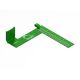 Kiwi Vision Morgan Square 8 in. Green Aluminum Carpenter's Square with Wide Tape Measure Mount and Centerline Marking, 1-Pack