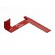 Kiwi Vision Morgan Square 8 in. Red Aluminum Carpenter's Square with Tape Measure Clip and Centerline Marking 1-Pack