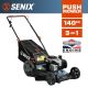 Senix 21 in. 140cc 4-Cycle Briggs and Stratton Engine Gas Push Lawn Mower with 3-in-1 Mulching Bagging Side Discharge