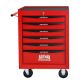 Damodpoy 13 in. W 6-Drawer Rolling Metal Black and Red Tool Carts with Ball Bearing Drawer Slides and Steel Tool Storage Box