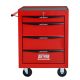 Damodpoy 13 in. W 4-Drawer Rolling Metal Black and Red Tool Carts with Ball Bearing Drawer Slides and Steel Tool Storage Box