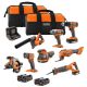 RIDGID 18V Cordless 8-Tool Combo Kit with 2.0 Ah, 4.0 Ah Battery, Charger & (2-Pack) 18V 2.0 Ah MAX Output Batteries