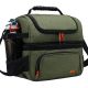 Unbranded 14 qt. Dual Compartment Insulated Lunch Bag-Leakproof Cooler Tote w/Shoulder Strap, Army Green