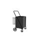 Damodpoy 21.25 in. Shopping Cart, Extra Large Foldable Shopping Tool Cart with Dual Basket, Brake and 360¬∞ Rolling Swivel Wheels