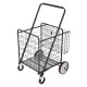 Damodpoy 21.45 in. Shopping Cart, Extra Large Foldable Shopping Tool Cart with Dual Basket, Brake, 360¬∞ Rolling Swivel Wheels