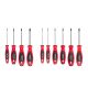 TEKTON Phillips and Slotted Screwdriver Set-4 in. Shanks, 10-Piece (#0-#3,3-8 mm)