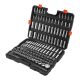 SKYSHALO Socket Set, 3/8 & 1/4 & 1/2 in. Drive Socket Tool Set, Mechanic Tool Kit for Automotive Repair, 163 Pieces 2025 Update