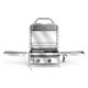 R.W.FLAME 16,000 BTU Tabletop Portable Propane Grill with Side Shelf in Stainless Steel